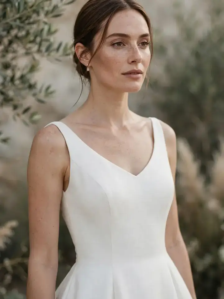 Timeless A-line wedding dress — simple elegant A-line bridal gown